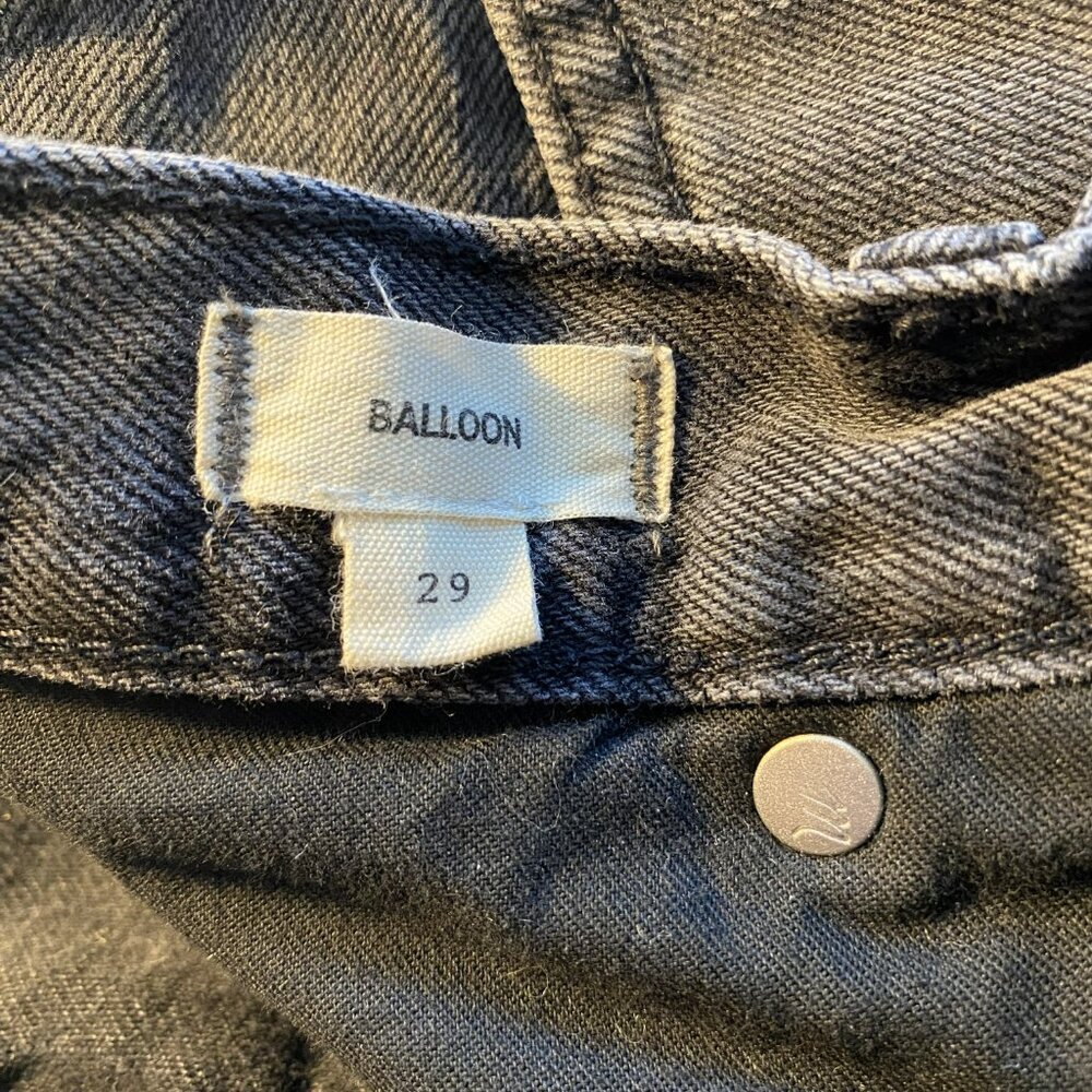 Madewell Balloon Jeans Denim Size 29 Black - Picture 8 of 8